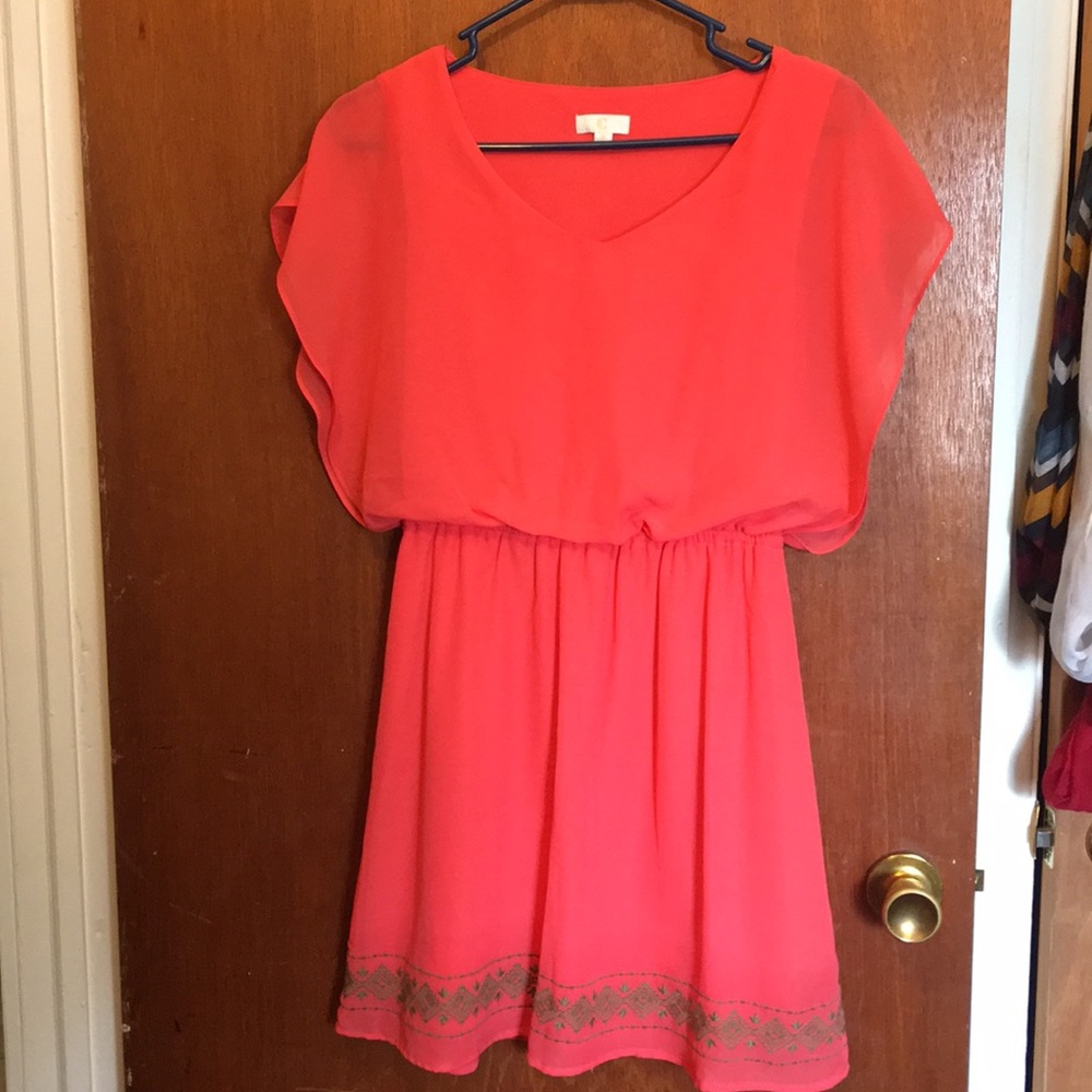 Peach summer dress